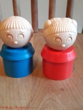 Classic Push-Up Buddy Toy - Blue and Red